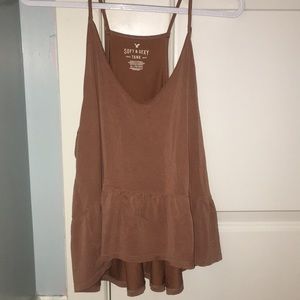 Burnt orange tan top